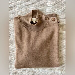NWOT Sezane Jacob Merino Wool Light Sweater Brown S